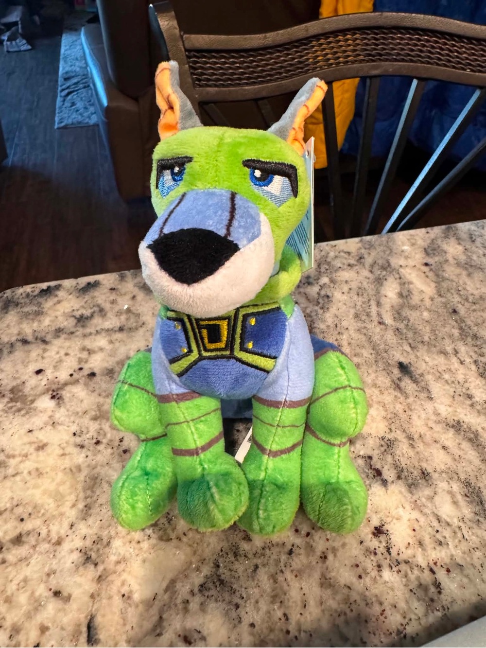 Scooby doo Green and Blue Plush Dog Stuffed Animal - Cozy Kids Toy 6” tall